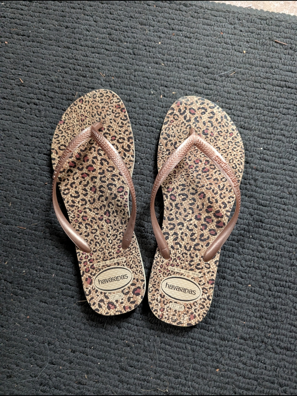 Havaianas Women's Leopard Print Flip Flop - Brown/Beige